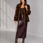 BROWN MINK FUR JACKET