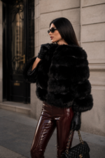 BLACK FOX FUR JACKET