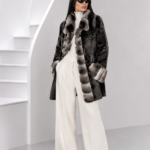 GREY ASTRAKHAN AND CHINCHILLA FUR JACKET
