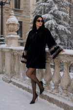 BLACK MINK AND FOX FUR JACKET