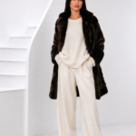 DARK BROWN MINK FUR JACKET
