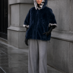 BLUE BEAVER AND CHINCHILLA FUR ETOL WITH HOOD