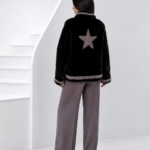 BLACK MINK FUR JACKET STAR