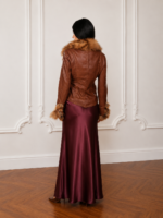 CINNAMON LEATHER AND FOX JACKET - Image 2