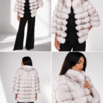 DETACHABLE PARTS WHITE FOX FUR JACKET