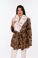 ANIMAL PRINT MINK AND LYNX FUR JACKET - Image 5