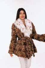 ANIMAL PRINT MINK AND LYNX FUR JACKET - Image 4