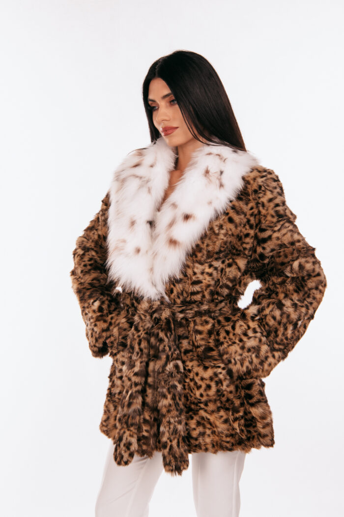 ANIMAL PRINT MINK AND LYNX FUR JACKET - Image 3