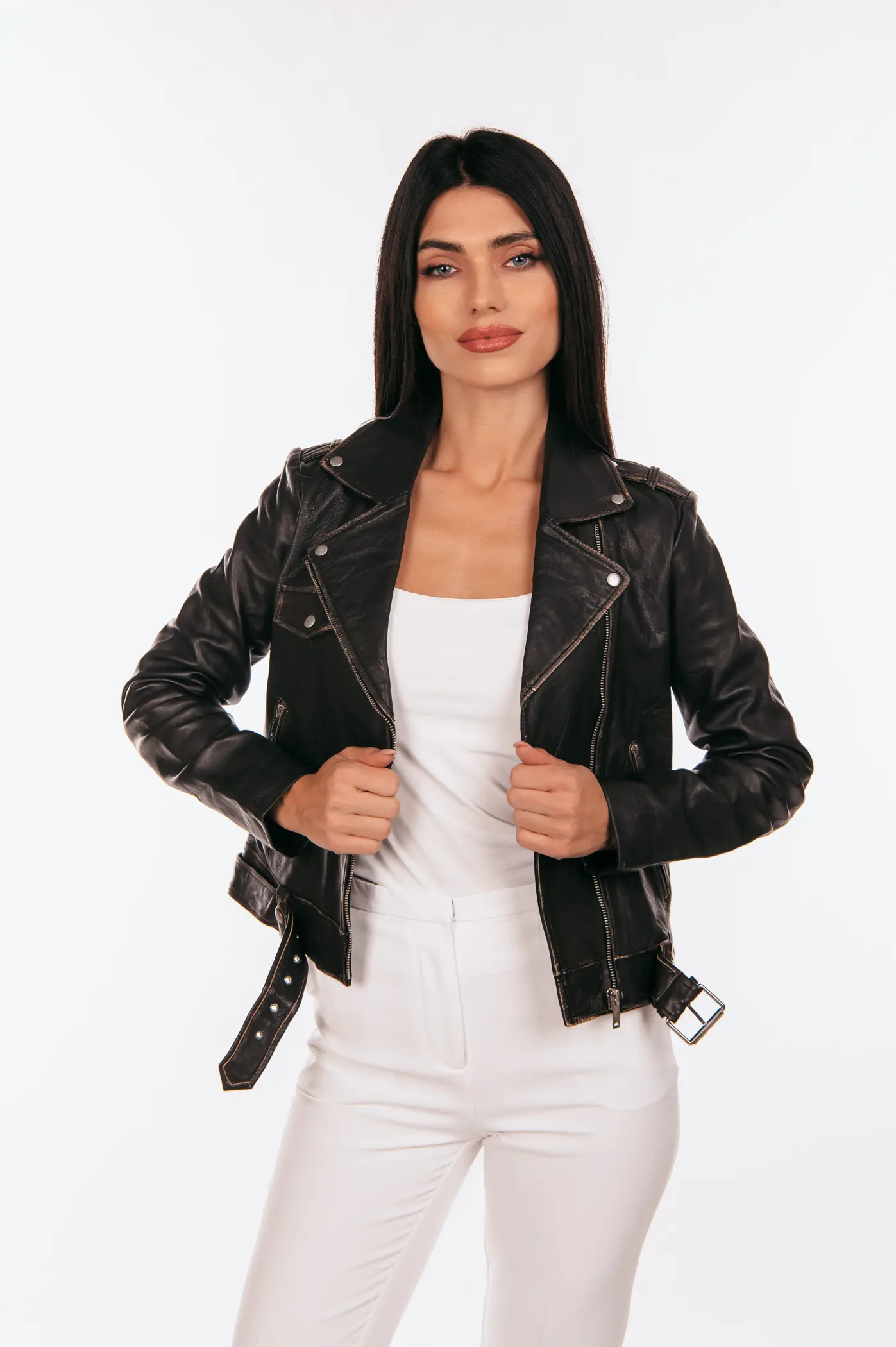 BIKER LEATHER JACKET - Image 6