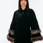 BLACK MINK AND FOX FUR JACKET