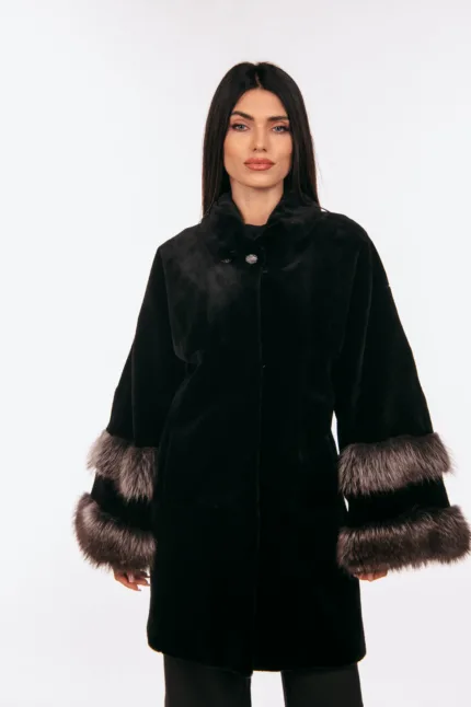 BLACK MINK AND FOX FUR JACKET