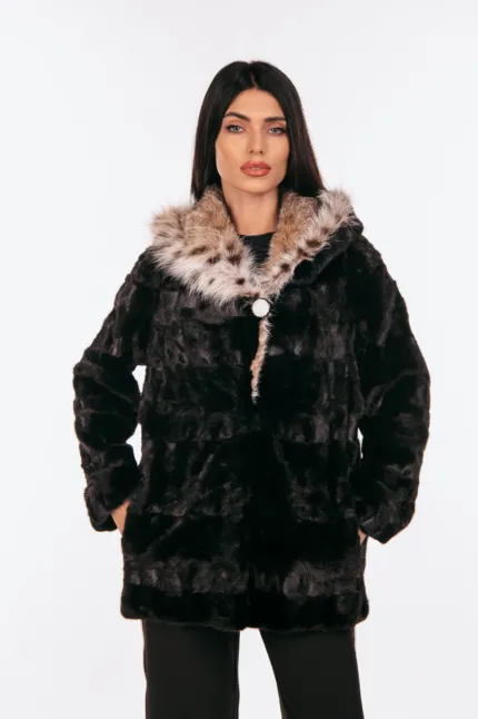 BLACK MINK AND LYNX FUR JACKET