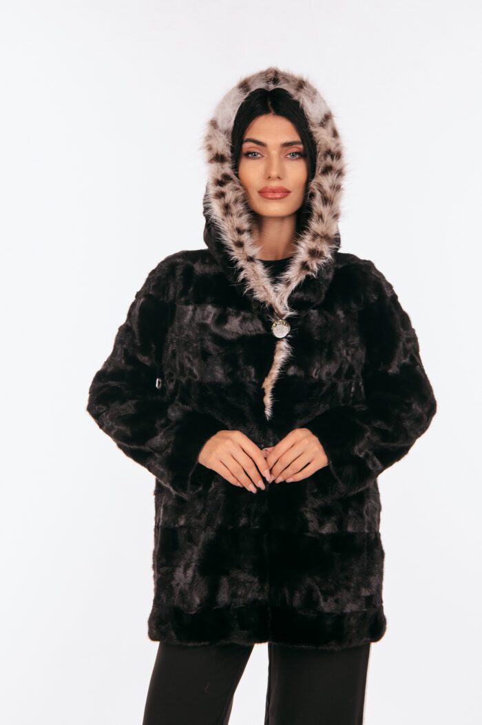 BLACK MINK AND LYNX FUR JACKET