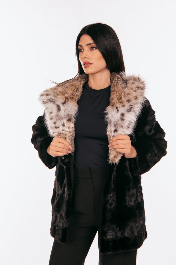 BLACK MINK AND LYNX FUR JACKET