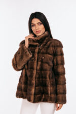 BROWN MINK FUR JACKET