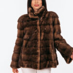 BROWN MINK FUR JACKET
