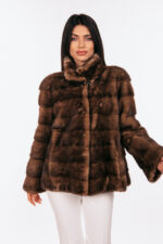 BROWN MINK FUR JACKET