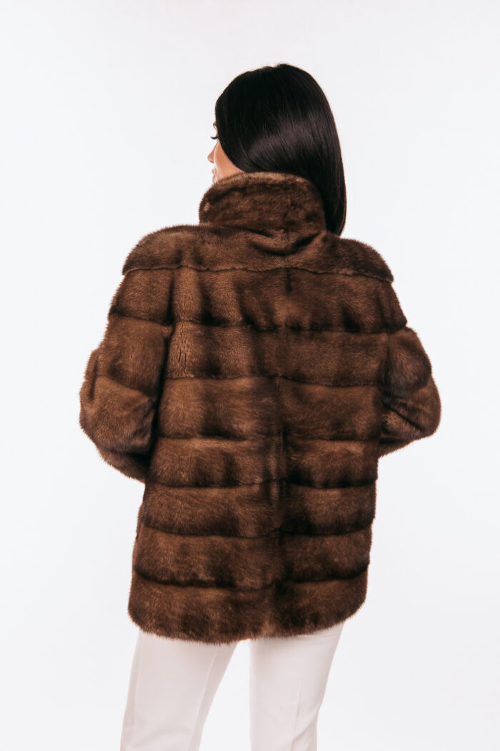 BROWN MINK FUR JACKET - Image 4