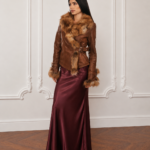CINNAMON LEATHER AND FOX JACKET