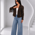 BROWN SUEDE LEATHER JACKET