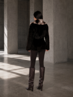 BROWN MINK AND REX RABBIT FUR JACKET - Image 2