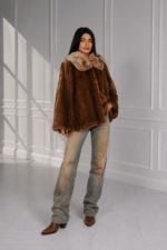 CINNAMON MINK AND FOX FUR JACKET