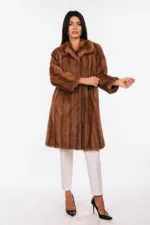 Γούνα μινκ σε απόχρωση κανέλας - Image 5