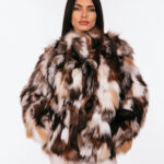 Τζάκετ από γούνα αλεπούς σε απόχρωση crystal