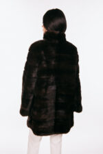 DARK BROWN MINK FUR JACKET - Image 5