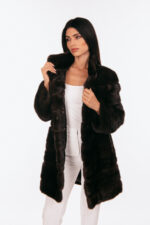 DARK BROWN MINK FUR JACKET - Image 8