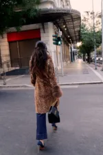 Γούνινο μπουφάν αλεπούς με animal print - Image 4