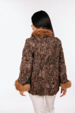 BEIGE SHORT ASTRAKHAN AND FOX FUR JACKET - Image 5