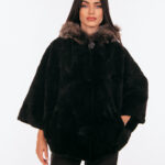 BLACK BEAVER AND FOX FUR CAPE