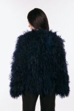 BLUE MONGOLIAN FUR JACKET - Image 3