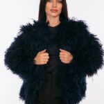 BLUE MONGOLIAN FUR JACKET