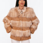 CHAMPAGNE MINK AND RACCOON FUR JACKET