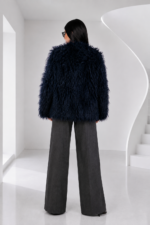 BLUE MONGOLIAN FUR JACKET - Image 2