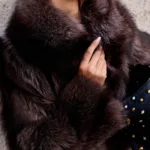 NATURAL RACCOON FUR COAT