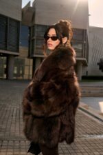 BROWN FOX FUR JACKET
