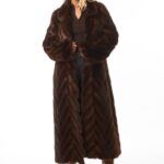 BROWN FULL LENGTH MINK FUR COAT