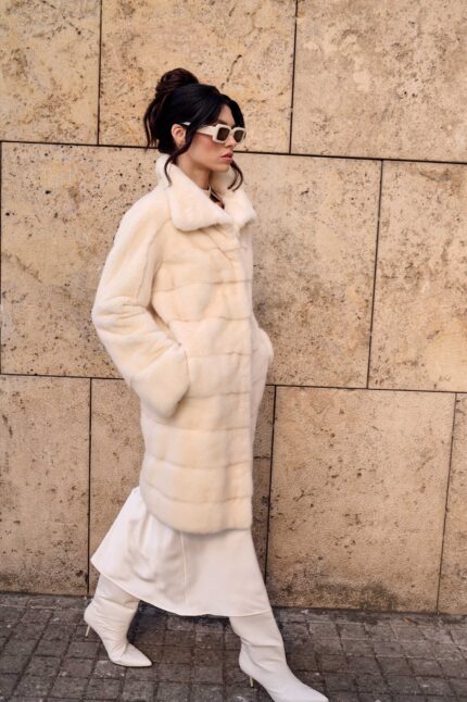 CREAM MINK FUR JACKET