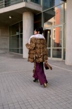 ANIMAL PRINT MINK AND LYNX FUR JACKET