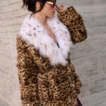 ANIMAL PRINT MINK AND LYNX FUR JACKET