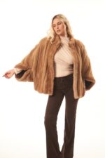PASTEL MINK FUR CAPE