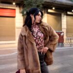 RED AND SILVER FOX FUR JACKET