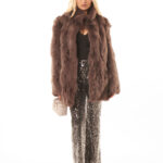 ROSE TAUPE FOX FUR JACKET
