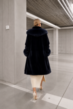 LONG BLUE MINK FUR JACKET - Image 2