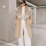 SILVER GREY MINK AND FOX FUR JACKET