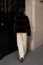 SHORT BROWN RABBIT FUR JACKET - Image 2
