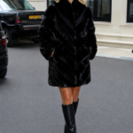 LONG BLACK MINK FUR JACKET